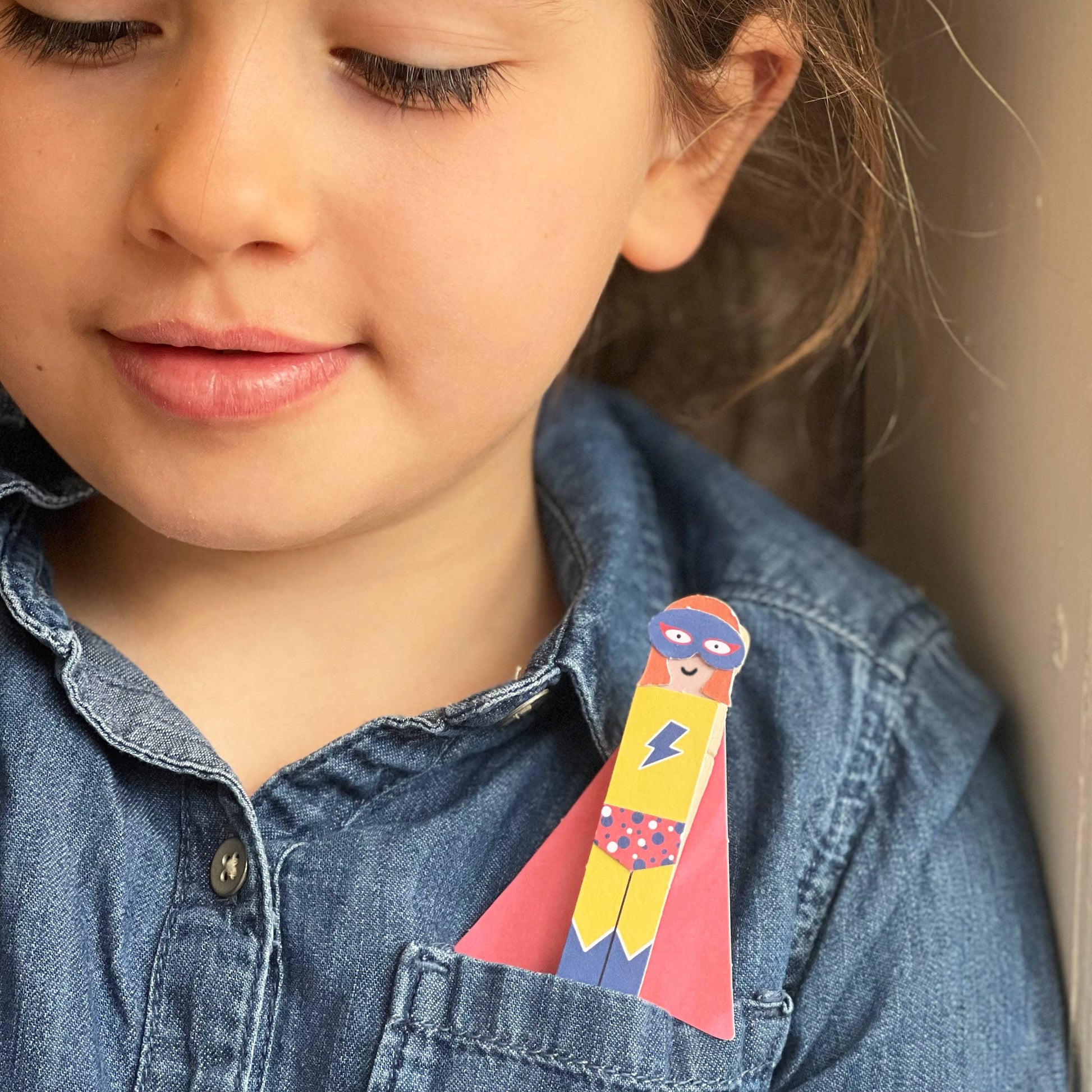 Superhero peg doll kit step by step instructions view