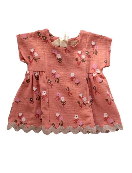 Malia floral kids dress side view detail