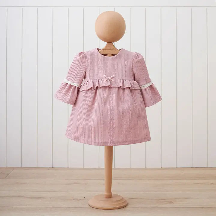 Baby ruffles and lace dress worn lifestyle view