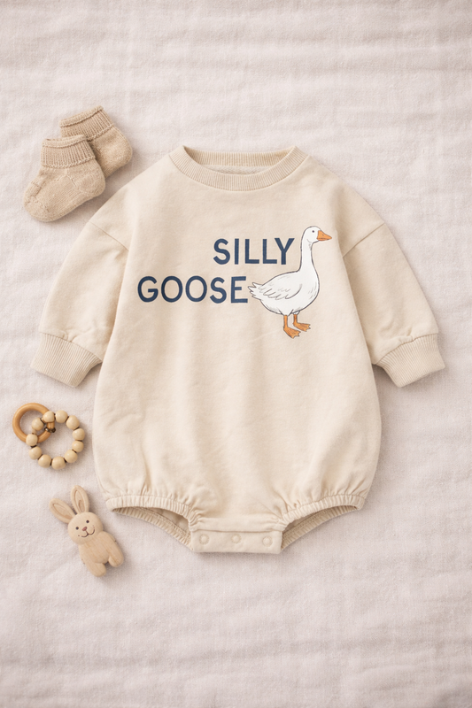 Organic Cotton  Silly Goose Bubble Romper
