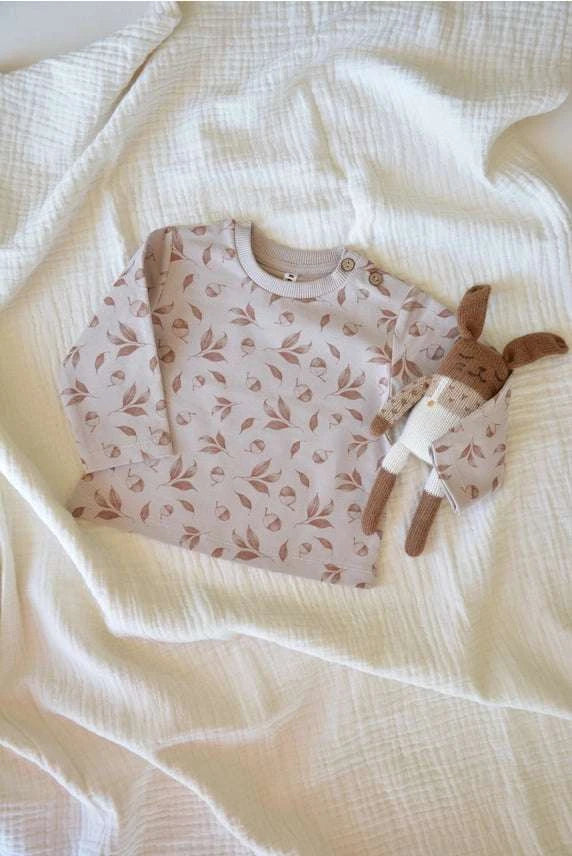 Strong as Oak kids long sleeve shirt soft cotton nature graphic front view