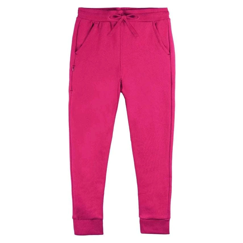 Kids organic cotton sweatpants close up waistband and fabric detail